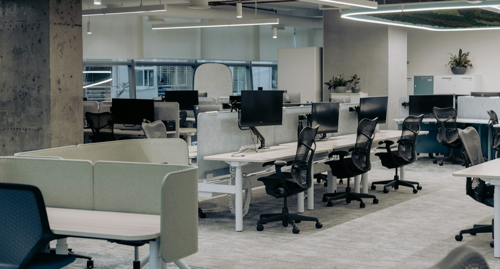 An empty open-plan office
