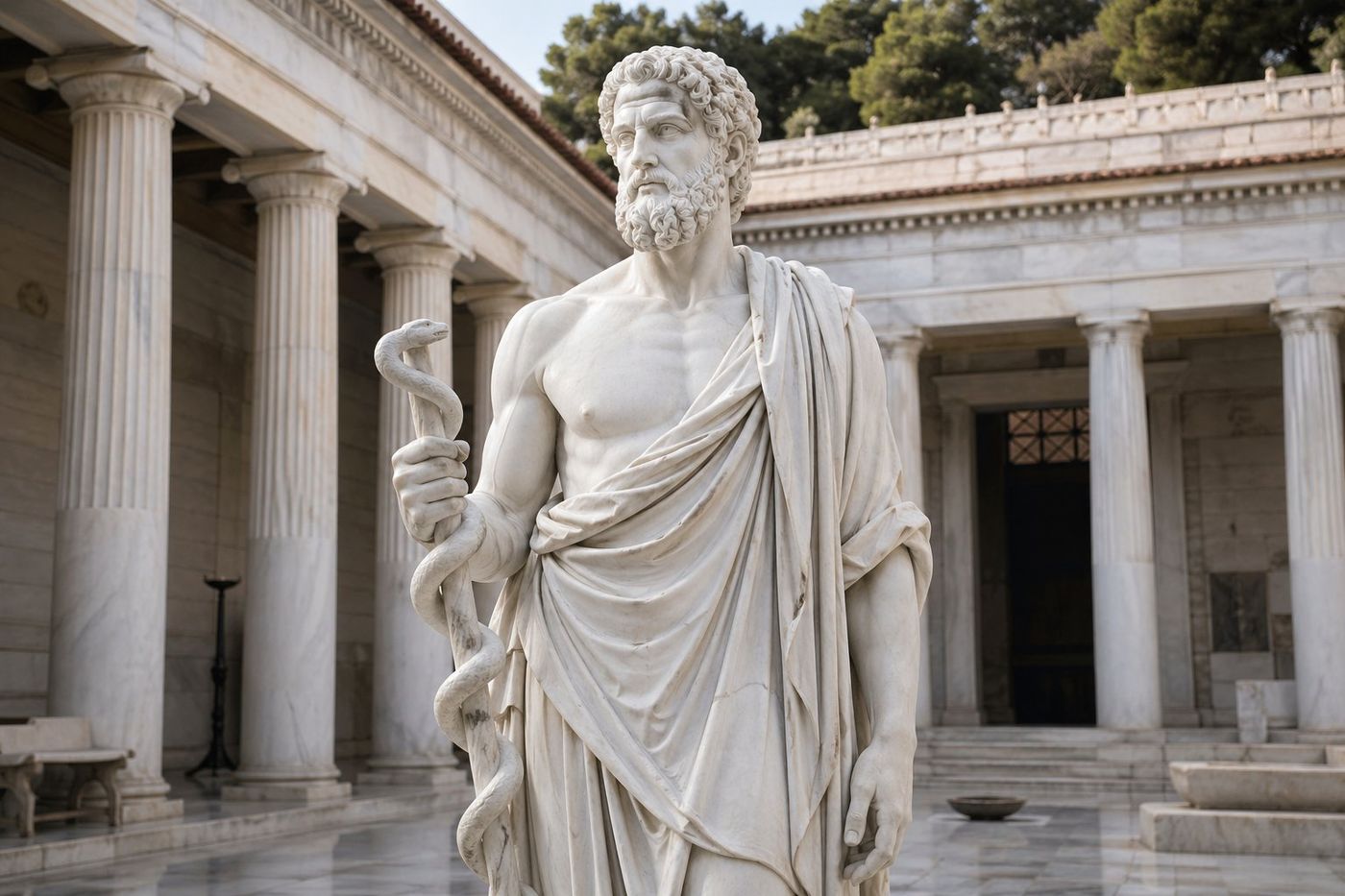 Asclepius at the sanctuary