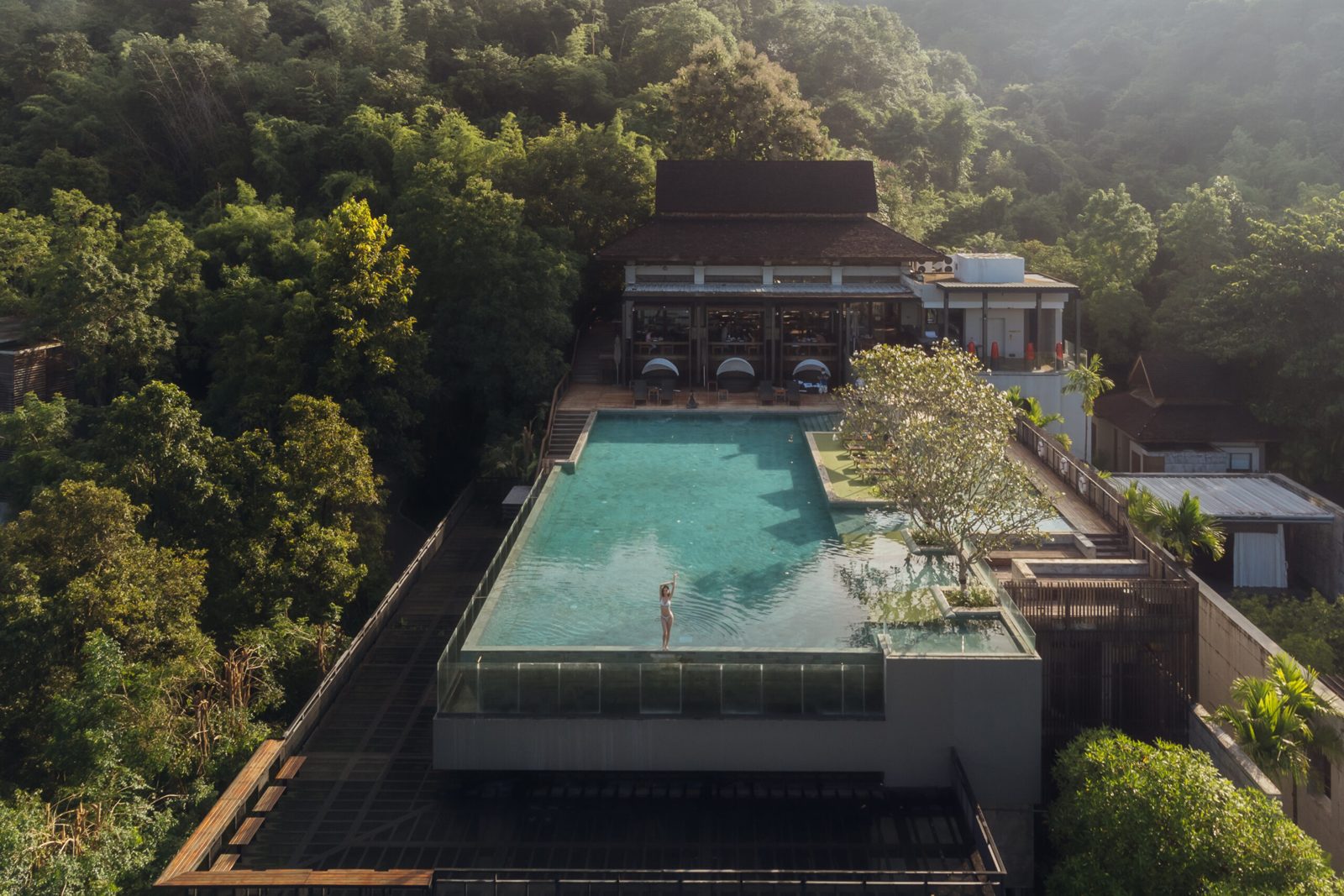The infinity pool from above