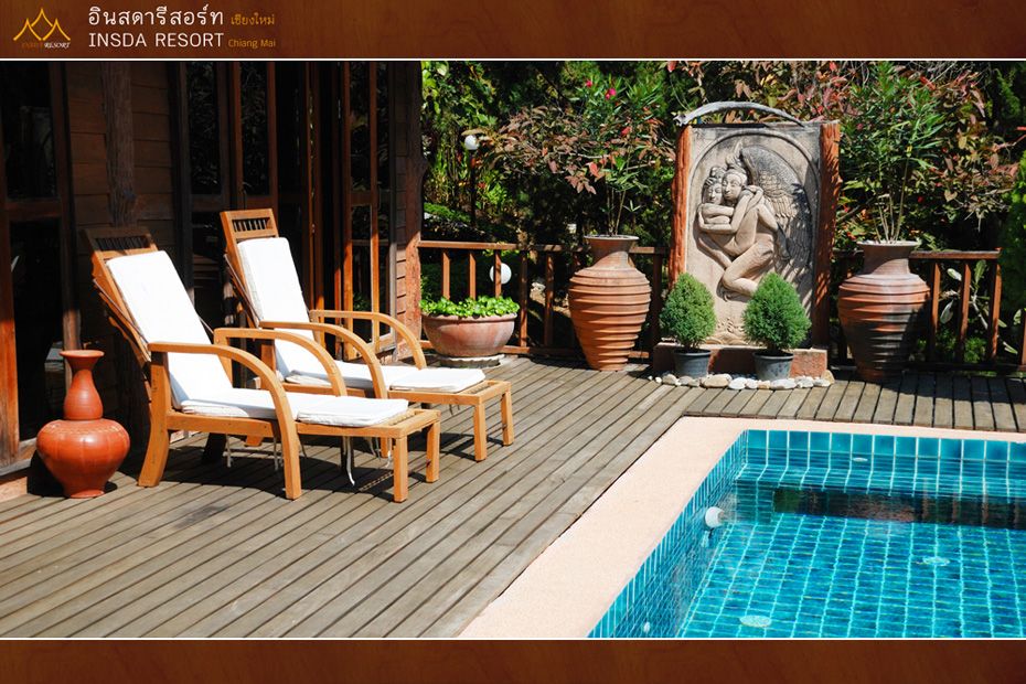 The pool deck