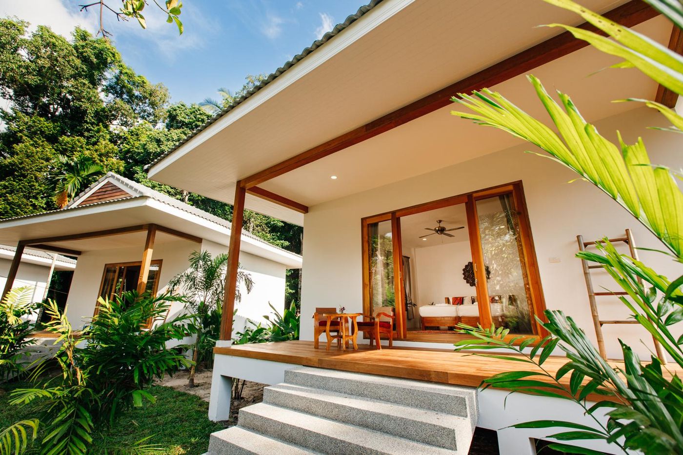 The wraparound porch