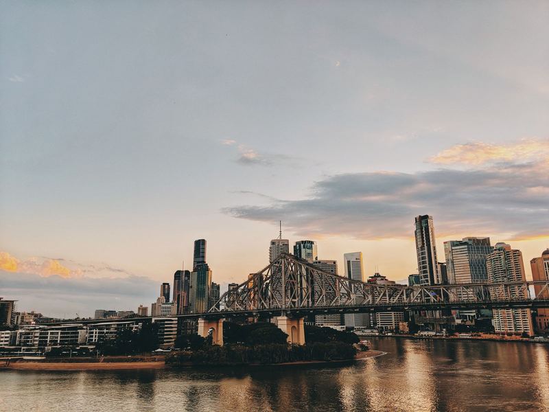 Story Bridge and the Brisbane skyline at sunset